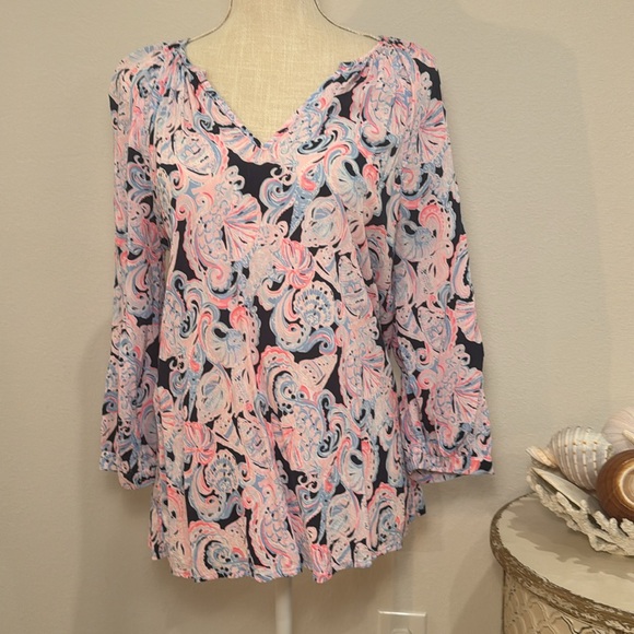 Lilly Pulitzer Tops - Lillie Pulitzer Willa 3/4 Sleeves Top